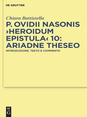 cover image of P. Ovidii Nasonis >Heroidum Epistula< 10